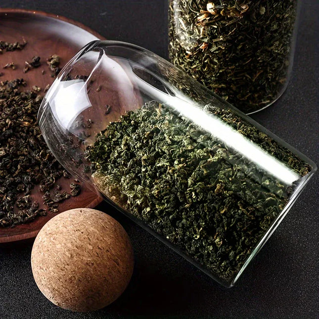 Set van 3 glazen opbergpotten met kurkdeksels. - Richards-Specials-Store.com