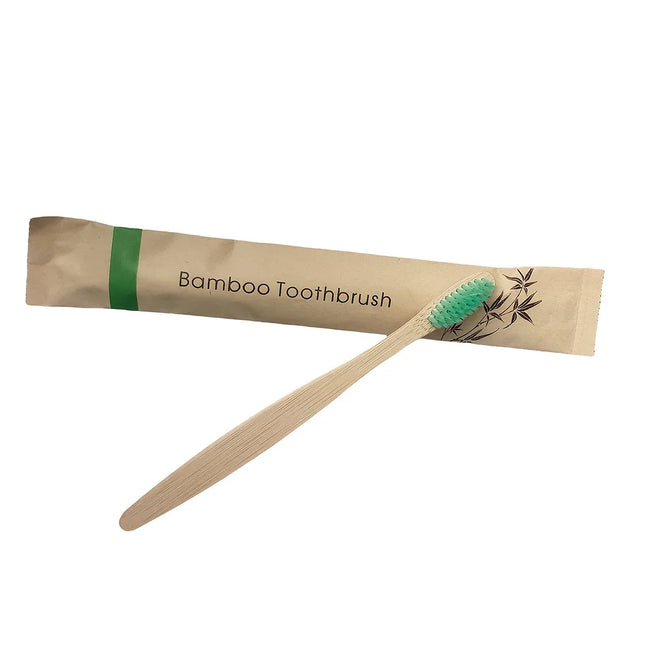 Set van 10 multicolor bamboe tandenborstels met zachte haren. - Richards-Specials-Store.com