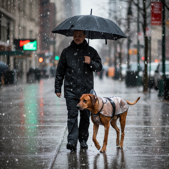 Trixie Regenjas Tarbes Transparant / Zwarte Stroken