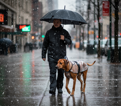 Trixie Regenjas Tarbes Transparant / Zwarte Stroken