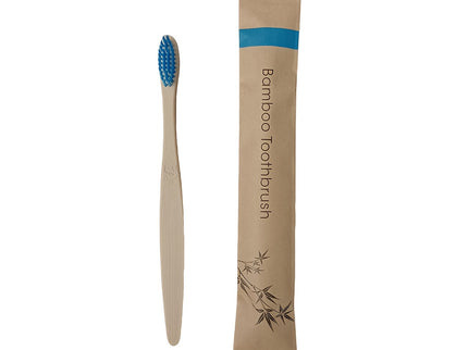 Set van 10 multicolor bamboe tandenborstels met zachte haren.