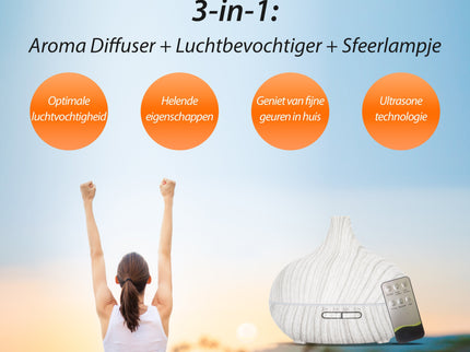 Essential Pro - White Wood - Aroma Diffuser