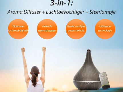 Purelo | Aroma Diffuser | Lotus Pro - Dark Wood