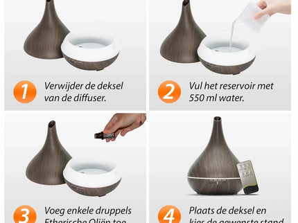 Purelo | Aroma Diffuser | Lotus Pro - Dark Wood