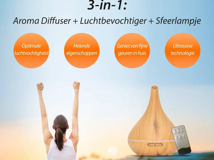 Purelo | Aroma Diffuser | Lotus Pro - Light Wood