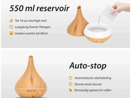 Purelo | Aroma Diffuser | Lotus Pro - Light Wood