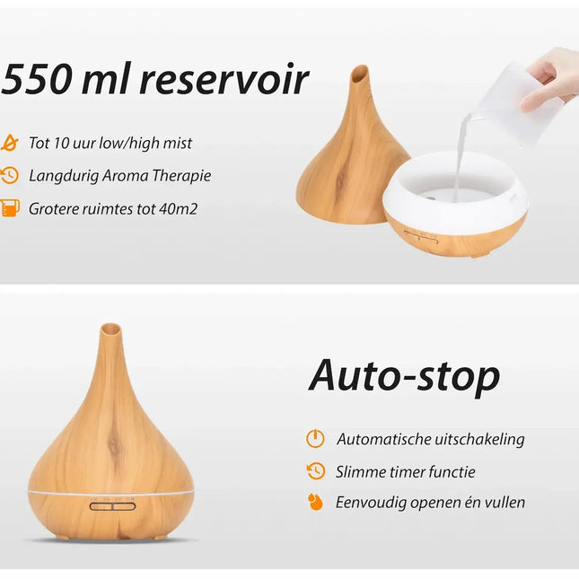 Purelo | Aroma Diffuser | Lotus Pro - Light Wood