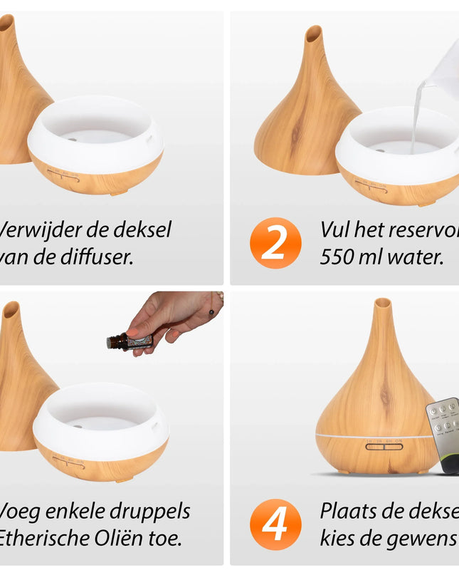 Lotus Pro - Light Wood - Aroma Diffuser - Richards-Specials-Store.com