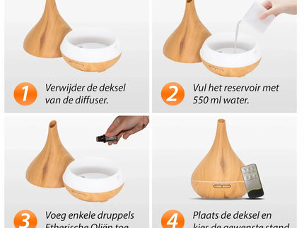 Purelo | Aroma Diffuser | Lotus Pro - Light Wood