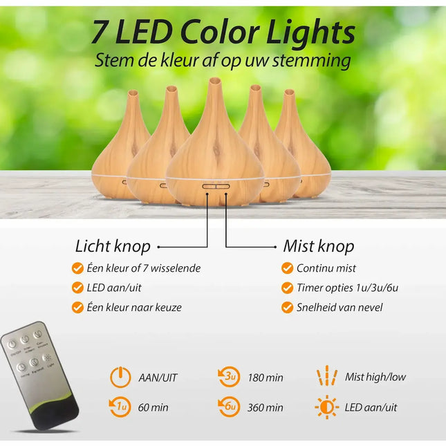 Purelo | Aroma Diffuser | Lotus Pro - Light Wood