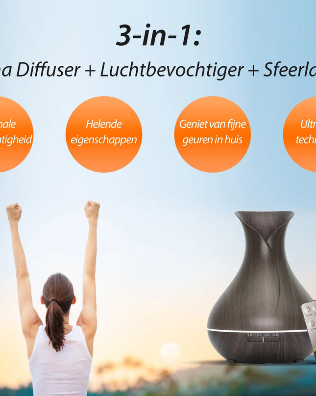 Vitality Pro - Dark Wood - Aroma Diffuser - by Richard's Specials - Richards-Specials-Store.com