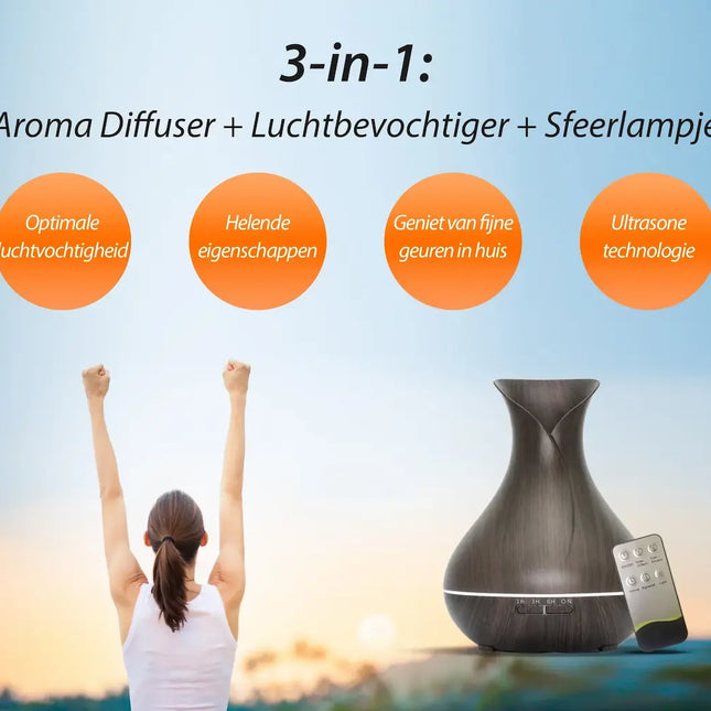 Purelo | Aroma Diffuser | Vitality Pro - Dark Wood