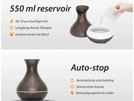 Purelo | Aroma Diffuser | Vitality Pro - Dark Wood