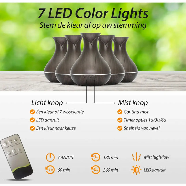 Purelo | Aroma Diffuser | Vitality Pro - Dark Wood