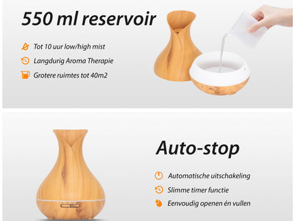 Vitality Pro - Light Wood - Aroma Diffuser