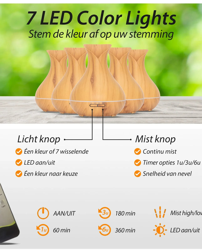 Vitality Pro - Light Wood - Aroma Diffuser - by Richard's Specials - Richards-Specials-Store.com