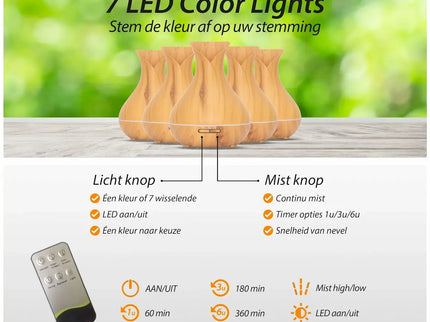 Purelo | Aroma Diffuser | Vitality Pro - Light Wood