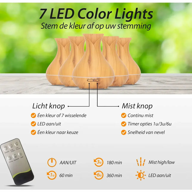 Purelo | Aroma Diffuser | Vitality Pro - Light Wood