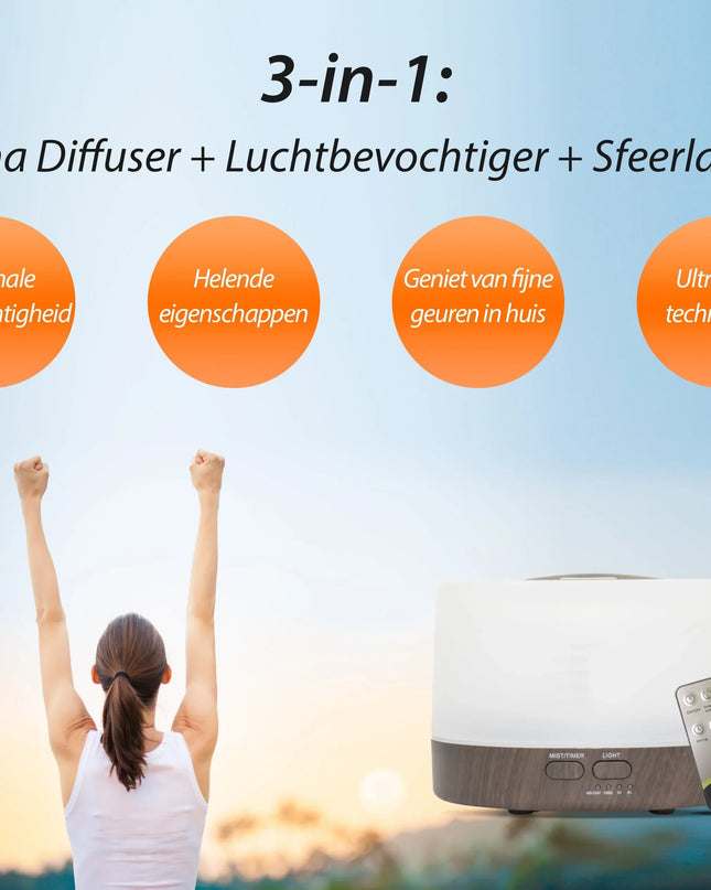 Happiness Pro - Dark Wood - Aroma Diffuser - Richards-Specials-Store.com