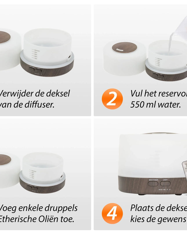 Happiness Pro - Dark Wood - Aroma Diffuser - Richards-Specials-Store.com