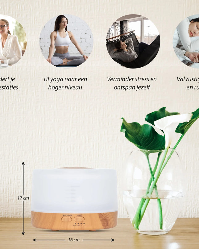 Happiness Pro - Light Wood - Aroma Diffuser - Richards-Specials-Store.com