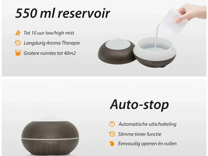 Purelo | Aroma Diffuser | Sun Shine Pro - Dark Wood