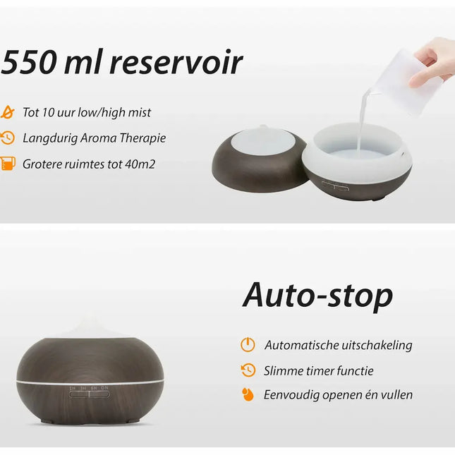 Purelo | Aroma Diffuser | Sun Shine Pro - Dark Wood