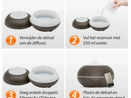 Purelo | Aroma Diffuser | Sun Shine Pro - Dark Wood
