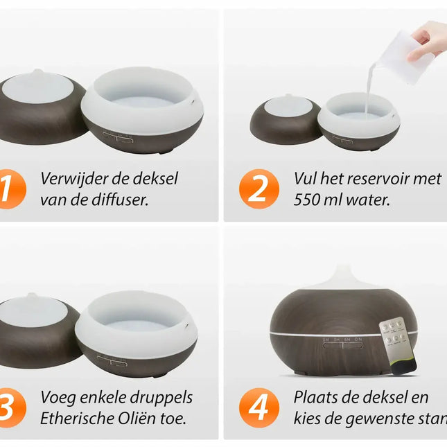 Purelo | Aroma Diffuser | Sun Shine Pro - Dark Wood