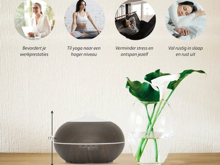 Purelo | Aroma Diffuser | Sun Shine Pro - Dark Wood