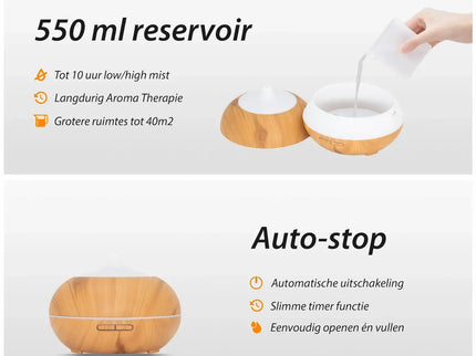 Purelo | Aroma Diffuser | Sun Shine Pro - Light Wood