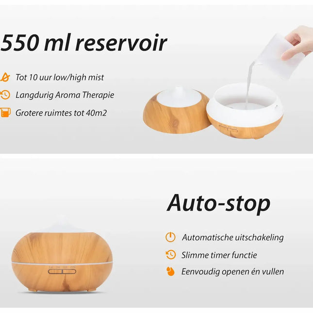 Purelo | Aroma Diffuser | Sun Shine Pro - Light Wood
