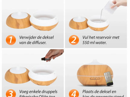 Purelo | Aroma Diffuser | Sun Shine Pro - Light Wood