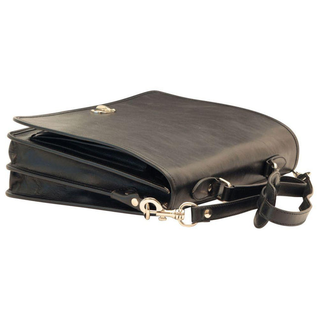 Aktetas_met_klep_van_rundleer_over_de_volledige_lengte_-_Zwart_zijkant_2 - Richards-Specials-Store.com