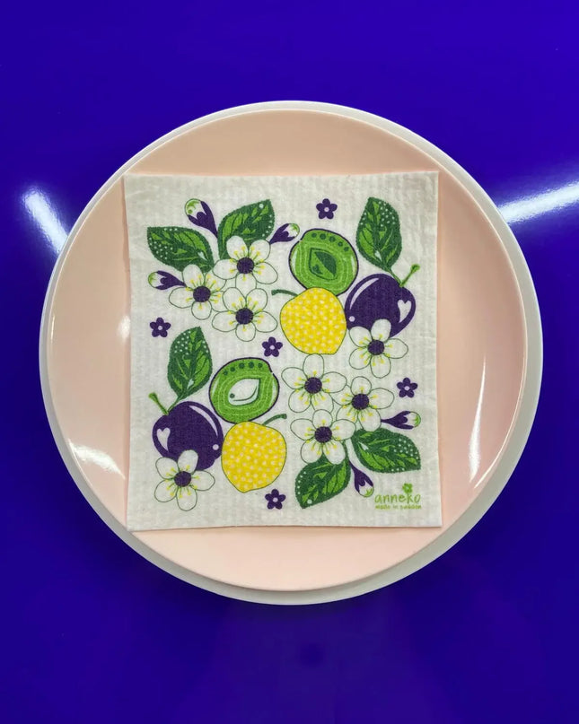 Zweedse Dishcloth – Bloemen & Fruit (TekoTryck) - Richards-Specials-Store.com