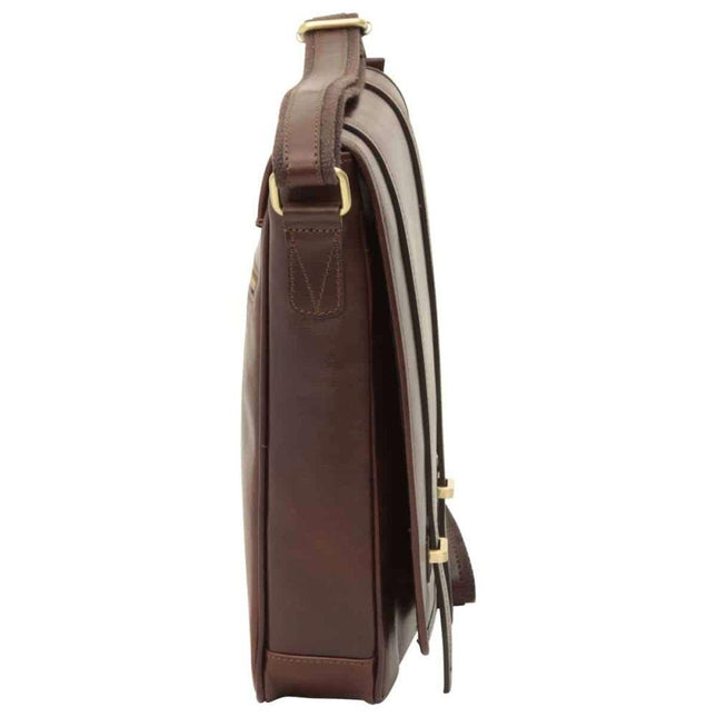 Bernardomediumlerenipadtasmetmagneetsluitingdonkerbruinzijkant - Richards-Specials-Store.com