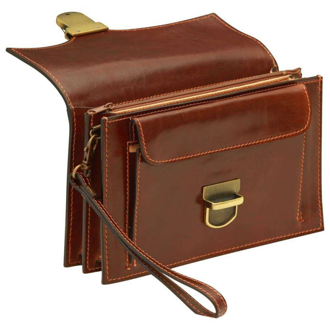 Clutchvanrundleer-Bruinbinnenkant - Richards-Specials-Store.com