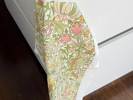 Halflinnen Theedoek William Morris Golden Lilly Green