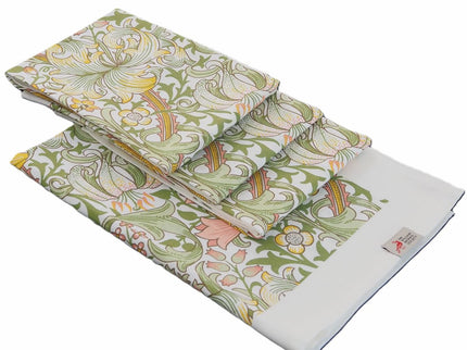 Halflinnen Theedoek William Morris Golden Lilly Green