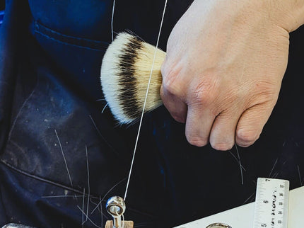 SHAVENT scheerkwast – silvertip-achtig, elegant metalen handvat, handgemaakt