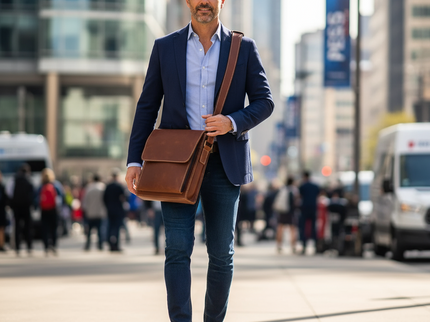 Bernardo - Echt Lederen Schouder/Documenten Tas | Richard's Specials