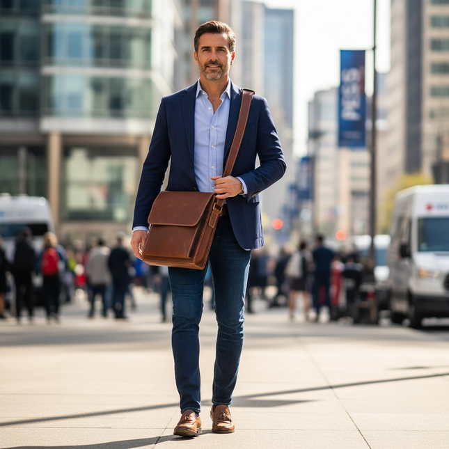 Bernardo - Echt Lederen Schouder/Documenten Tas | Richard's Specials