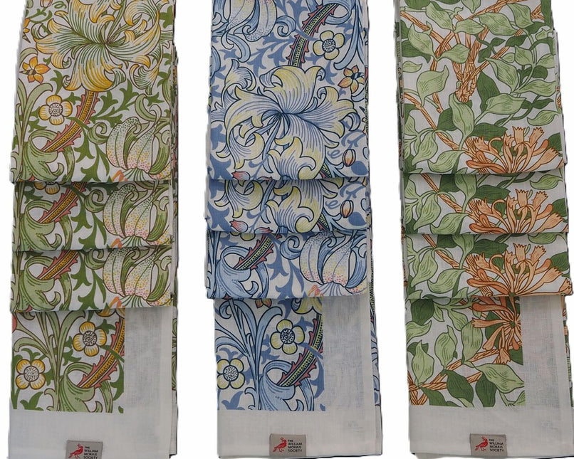 Halflinnen Theedoek William Morris Golden Lilly Green