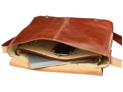 Fabrizio | Italiaans volnerf leren messenger tas