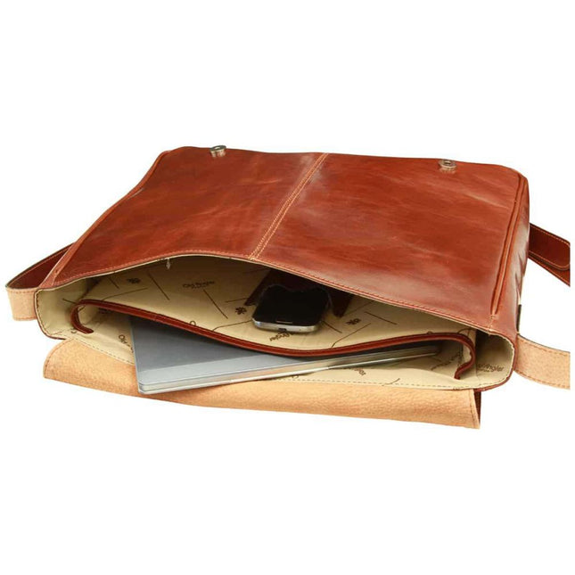 Fabrizio | Italiaans volnerf leren messenger tas