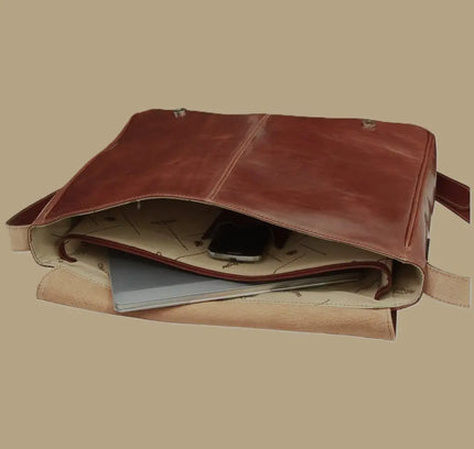 Fabrizio | Italiaans volnerf leren messenger tas