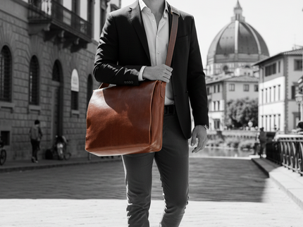 Fabrizio | Italiaans volnerf leren messenger tas