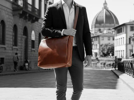 Fabrizio | Italiaans volnerf leren messenger tas