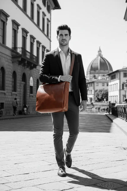 Fabrizio | Italiaans volnerf leren messenger tas