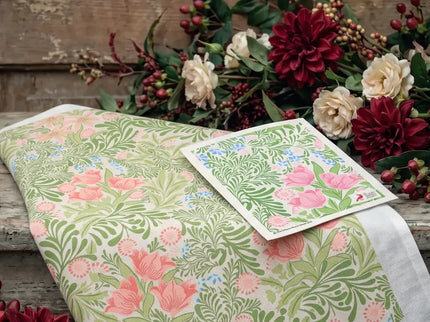 Kadoset William Morris Bower | Vaatdoek + Halflinnen Theedoek